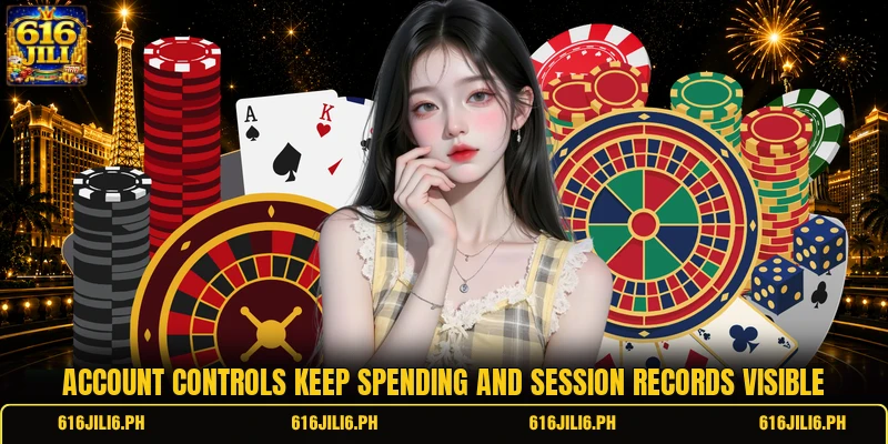 Account controls keep spending and session records visible