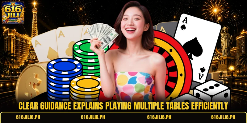 Clear guidance explains playing multiple tables efficiently