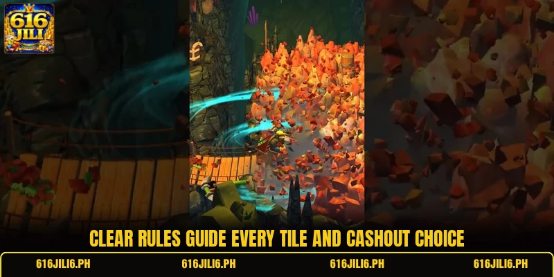 Clear rules guide every tile and cashout choice