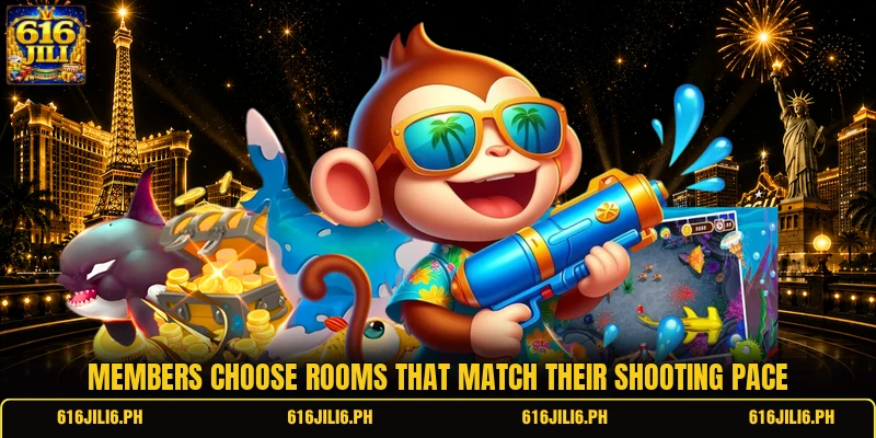 Members choose rooms that match their shooting pace