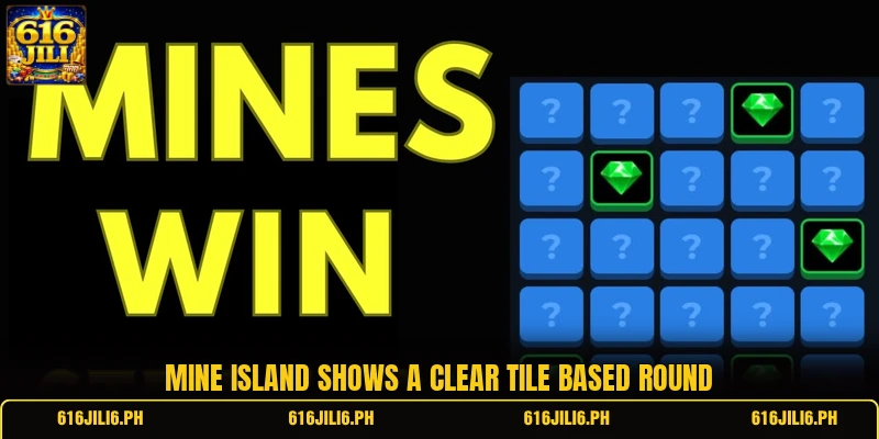Mine Island shows a clear tile based round