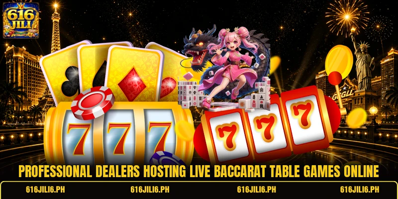 Professional dealers hosting live baccarat table games online